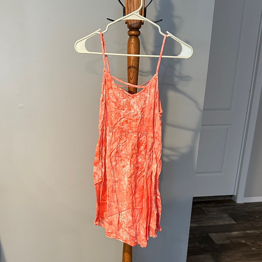 Wild Fable Coral Tie-Dye Casual Dress